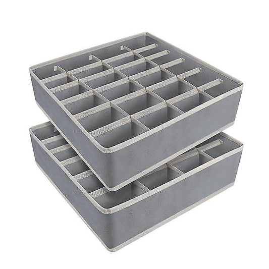 2 Pcs Drawer Organisers, Foldable Drawer Dividers Wardrobe Organisers Closet Organisers Storage Box