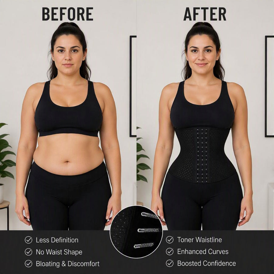 Fitted outfit with the waist shaper underneath