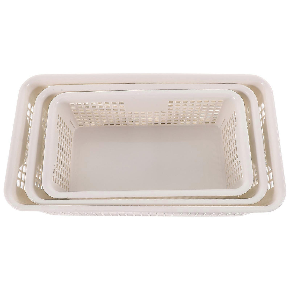 Home Organisation And Storage Wire Baskets With Handles For Desktop Accessories 26.5X14X8.8CM 3Pcs