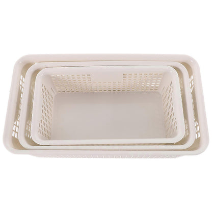 Home Organisation And Storage Wire Baskets With Handles For Desktop Accessories 26.5X14X8.8CM 3Pcs